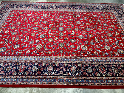 8'2"x12'1'' Fine Hand-Knotted Fine 100% Wool Pile  Kashane Area Rug