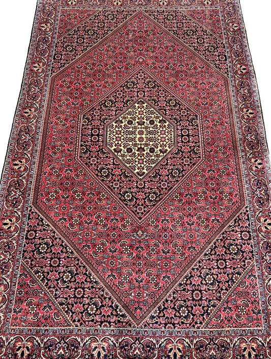 3'8"x5'10" Hand-Knotted 100% Wool Bidjare Carpet - Area Rug