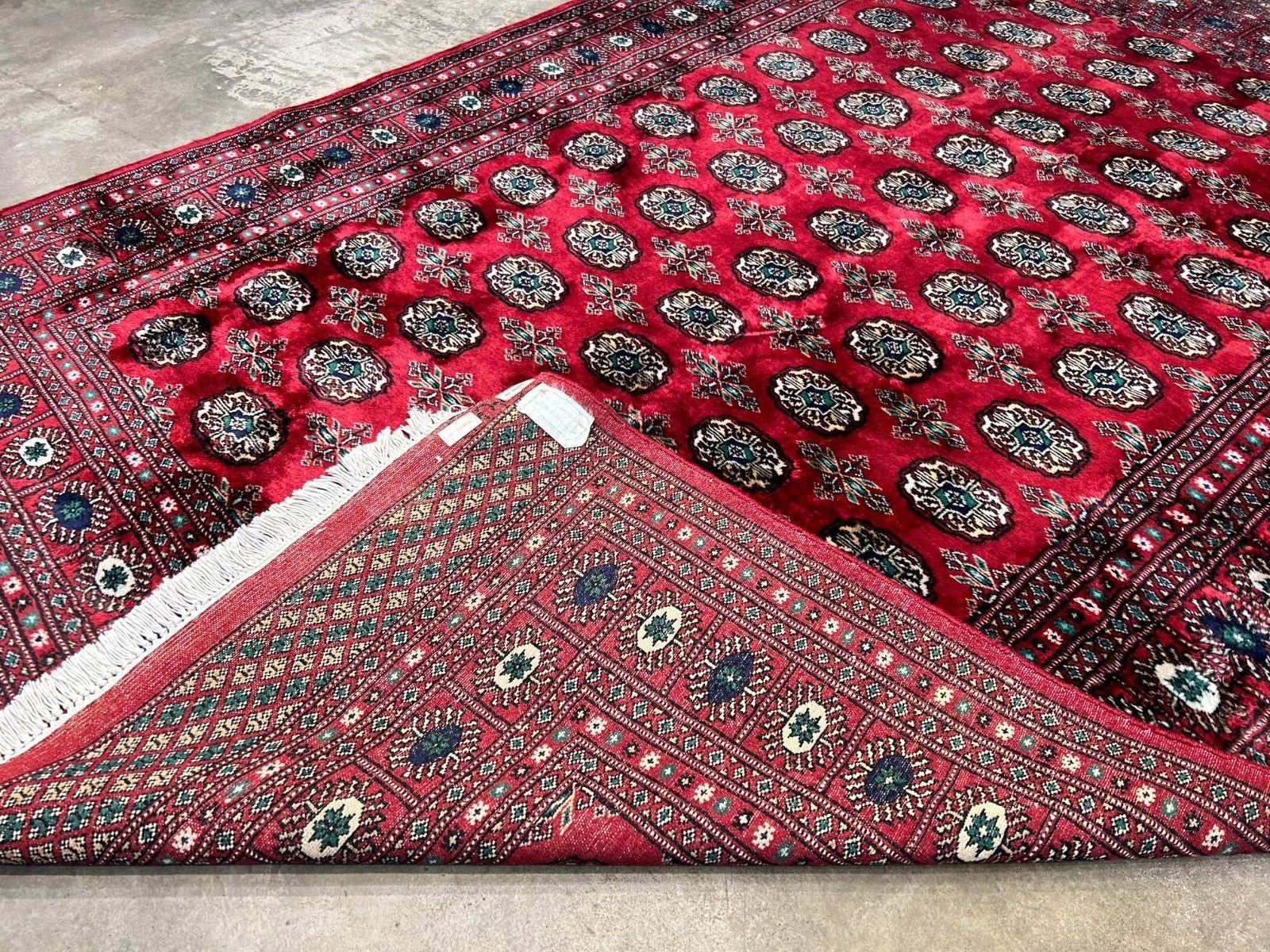 6'1" x 8'10" Hand-Knotted 100% Wool Pile Bokhara Area Rug - Handmade Carpet