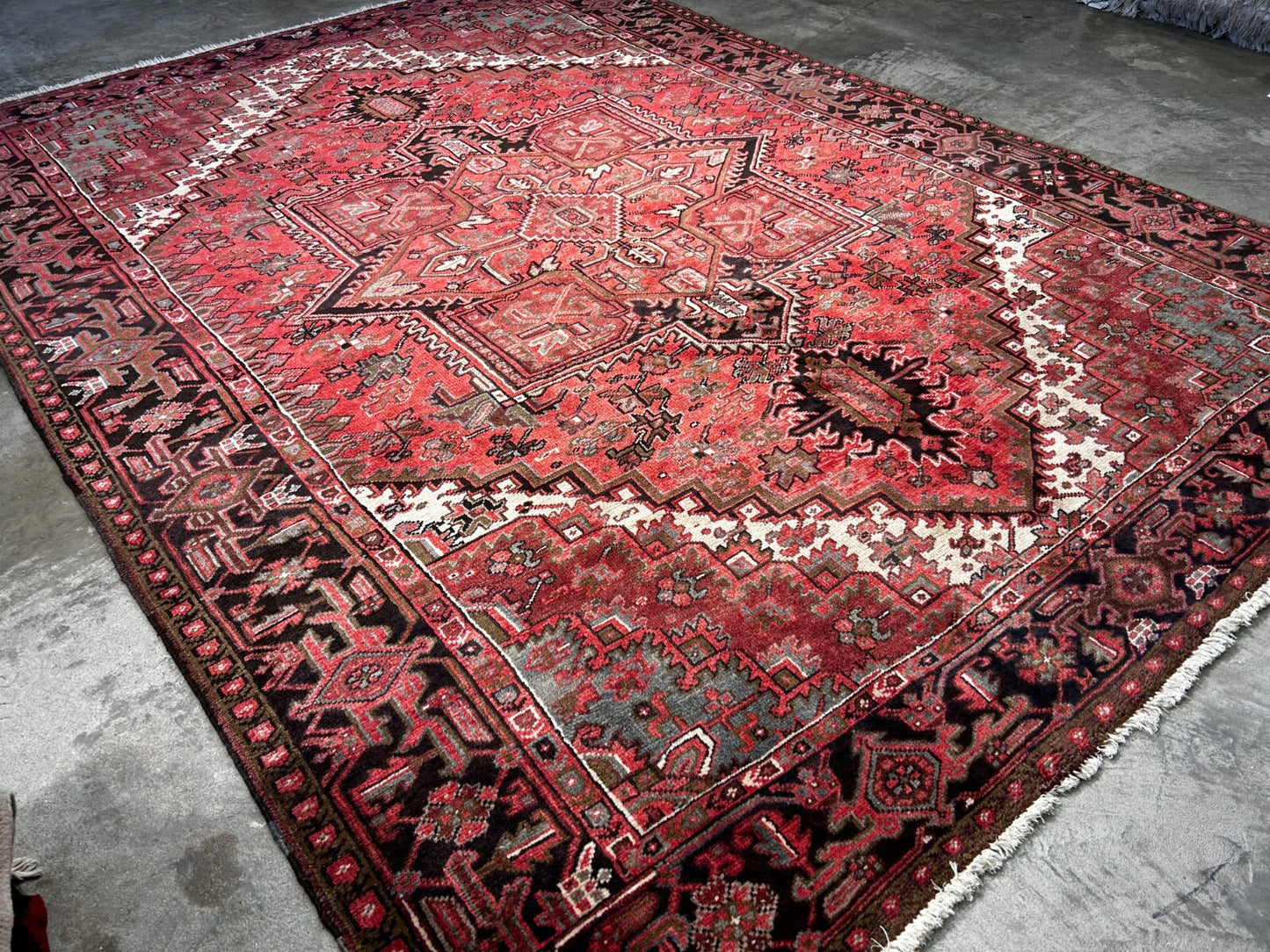 8'3" x 11'0" Hand-Knotted 100% Wool Pile Herize Area Rug - Area Carpet