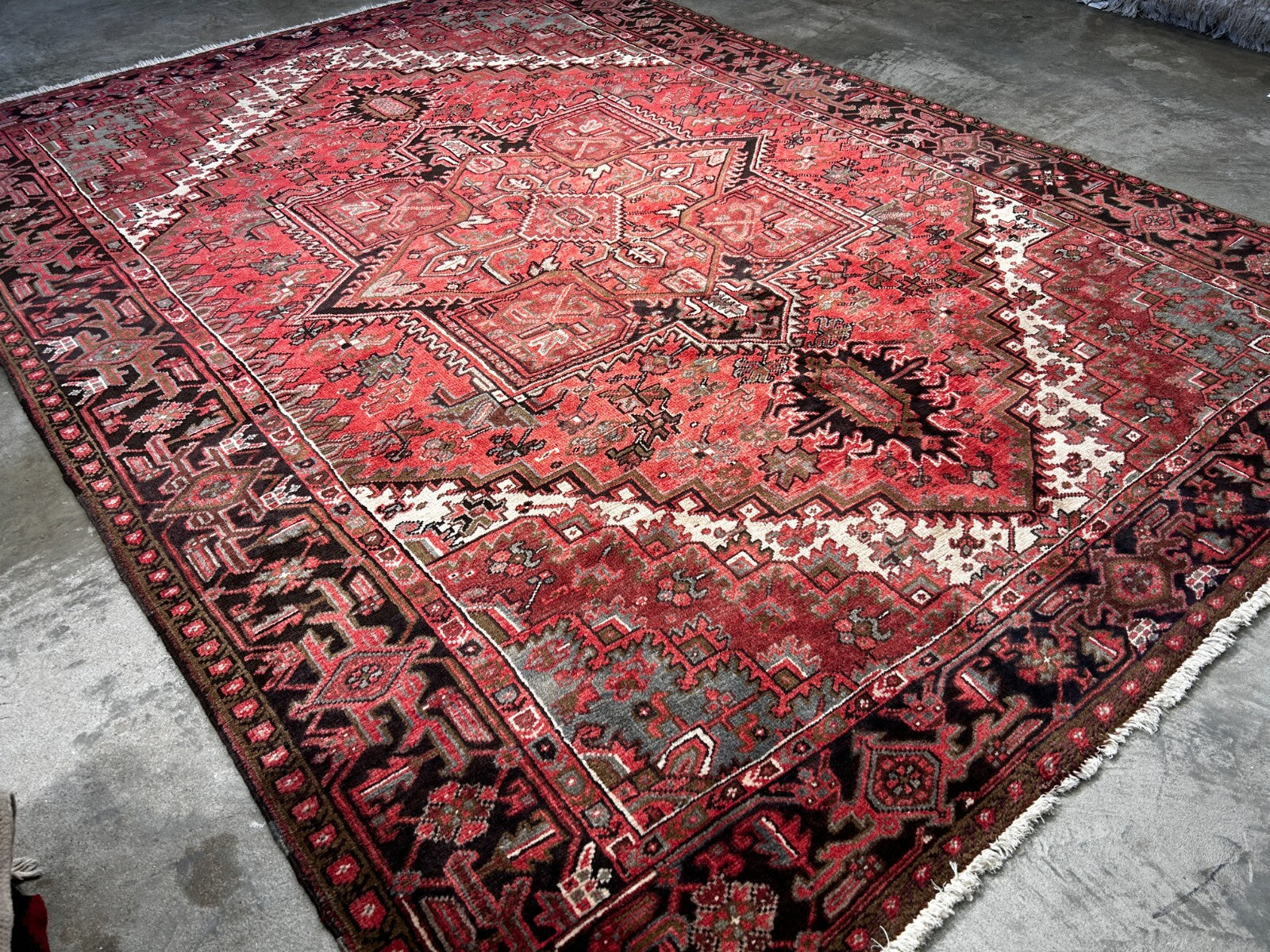 8'3" x 11'0" Hand-Knotted 100% Wool Pile Herize Area Rug - Area Carpet