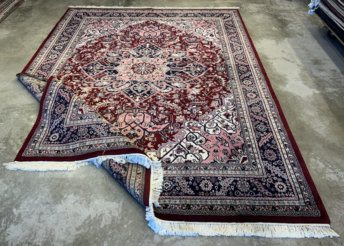 9'x11'9" Hand-Knotted 100% Wool Pile Herize Rug