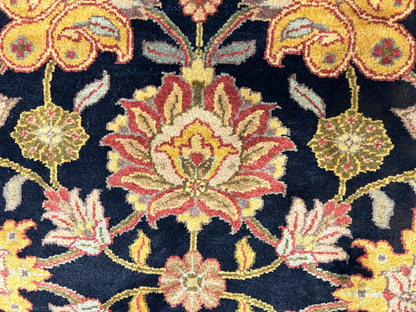 6'1"x9'1" Hand-Knotted 100% Wool Pile Agra Carpet - Area Rug