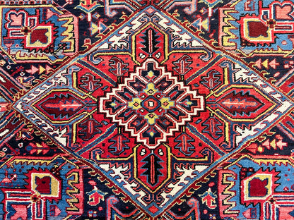 8'10"x12'1" Hand-Knotted 100% Wool Pile Herize Rug