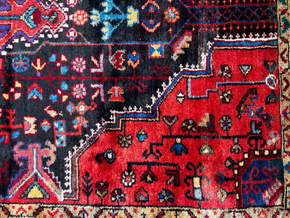 5'0" x 9'5" Hand-Knotted 100% Wool Pile Nahavande Area Rug - Carpet