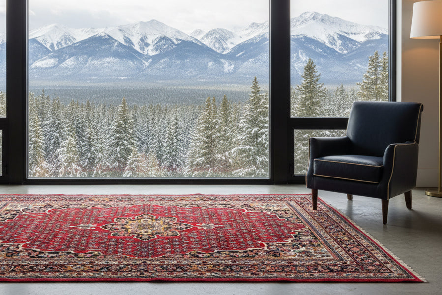 Hand-Knotted Persian Bidjar Rug - 6'7"x10'6"