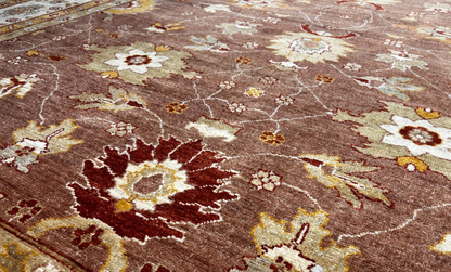 8'6"x11'11" Hand-Knotted 100% Wool Pile Pakistani Area Rug