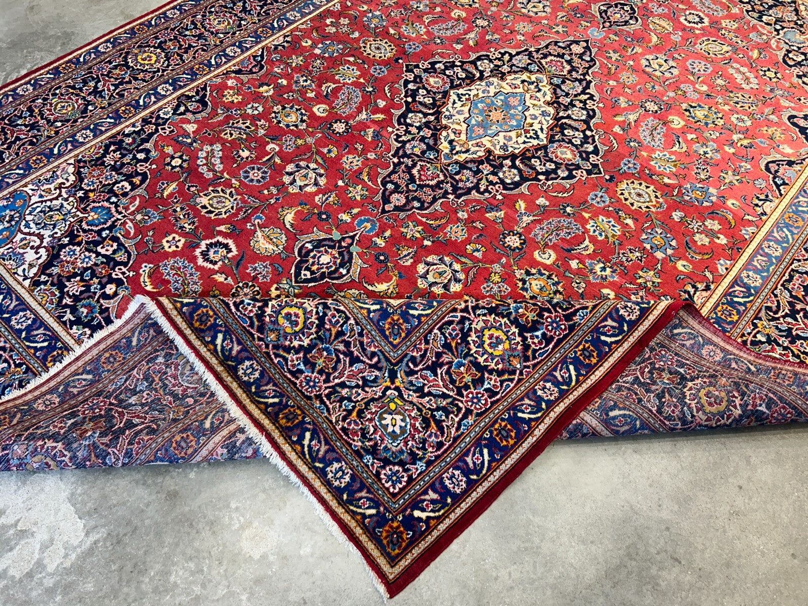 8'11"x12'4" Hand-Knotted 100% Wool Pile Kashane Rug