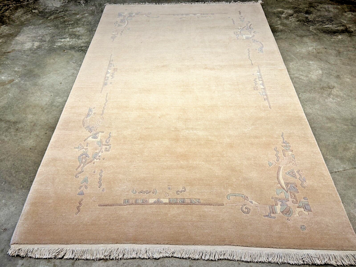 6'6"x9'11" Hand-Knotted 100% Wool Pile Indo-Nepali Carpet - Area Rug