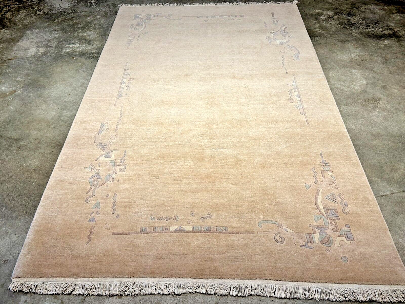 6'6"x9'11" Hand-Knotted 100% Wool Pile Indo-Nepali Carpet - Area Rug