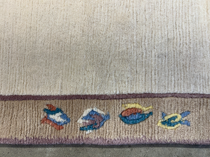 3'x5'3" Hand-Knotted 100% Wool Pile Nepali Area Rug - Carpet