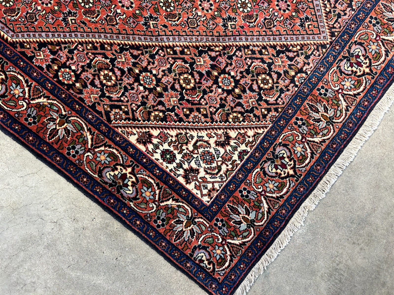 3'7"x5'8" Hand-Knotted 100% Wool Pile Persiane Bijare Rug