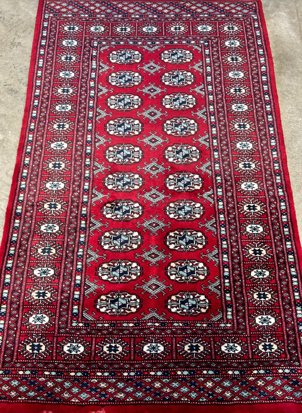 3'x5' Hand-Knotted 100% Wool Pile Bokhara Rug