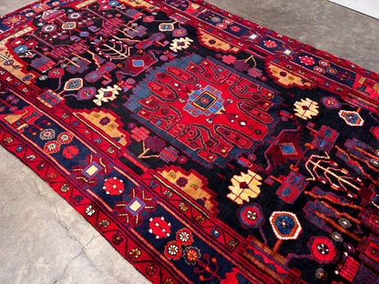 5'4" x 9'9" Hand-Knotted 100% Lamb Wool Pile Nahavande Area Rug
