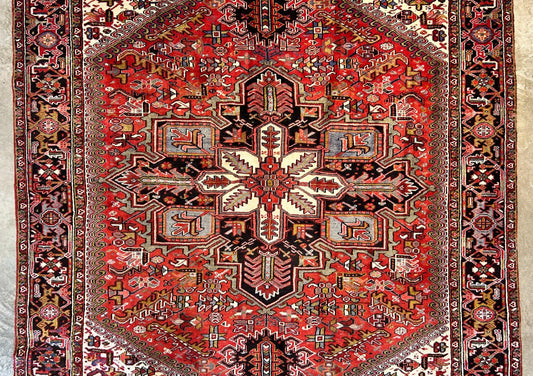 9'x11'5" Hand-Knotted 100% Wool Pile Herize Rug