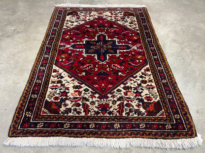 3'x4'6" Hand-Knotted 100% Wool Pile Herize Area Rug - Carpet