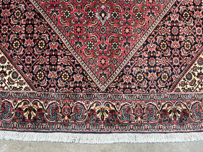 3'9"x5'8" Hand-Knotted 100% Wool Bidjare Carpet - Area Rug