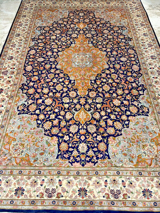 6'1"x9'4" Hand-Knotted 100% Wool Carpet - Pakpersian Kashane Area Rug