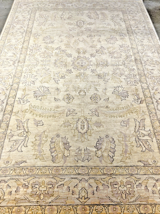 6'6"x9'6" Hand-Knotted 100% Wool Pile Afghan Carpet - Area Rug
