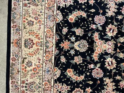 8'9"x11'6" Hand-Knotted Wool & Silk Blend Oriental Rug