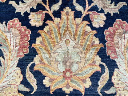 9' x 12' Hand-Knotted 100% Wool Carpet - Indian Agra Area Rug