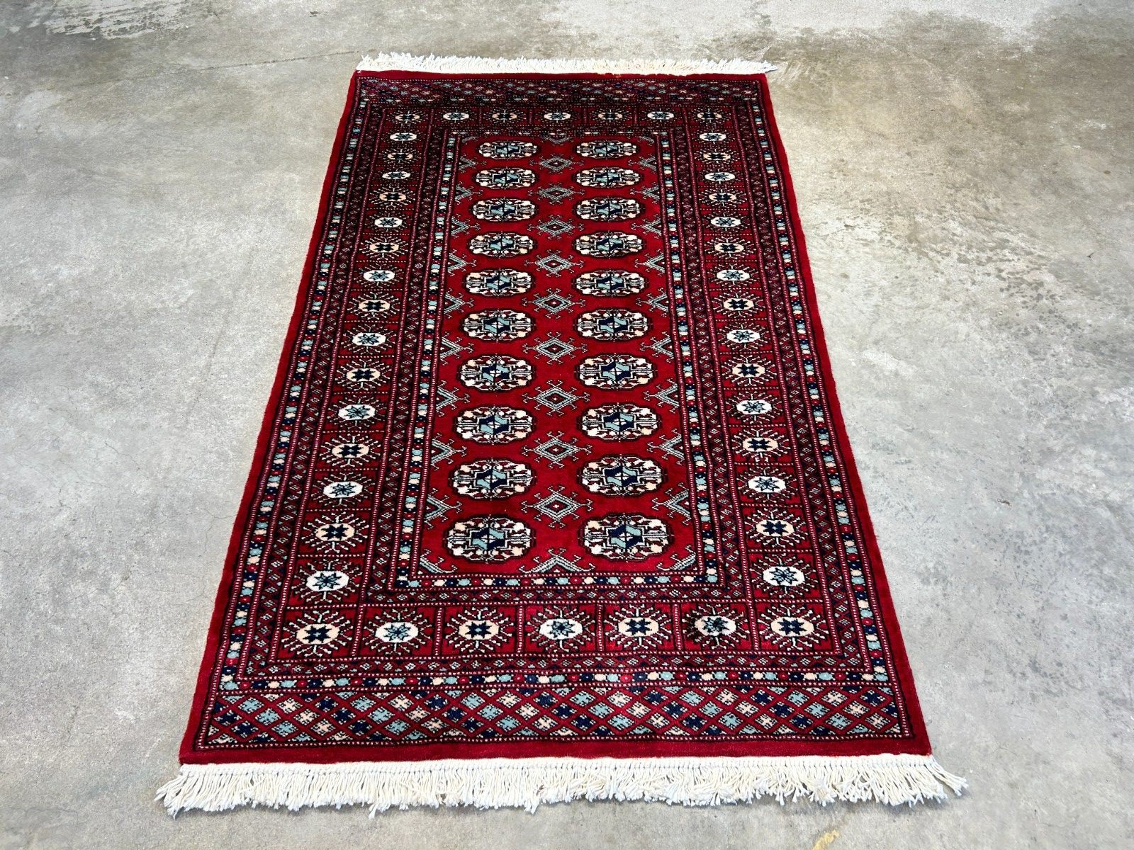 3'x5' Hand-Knotted 100% Wool Pile Bokhara Rug