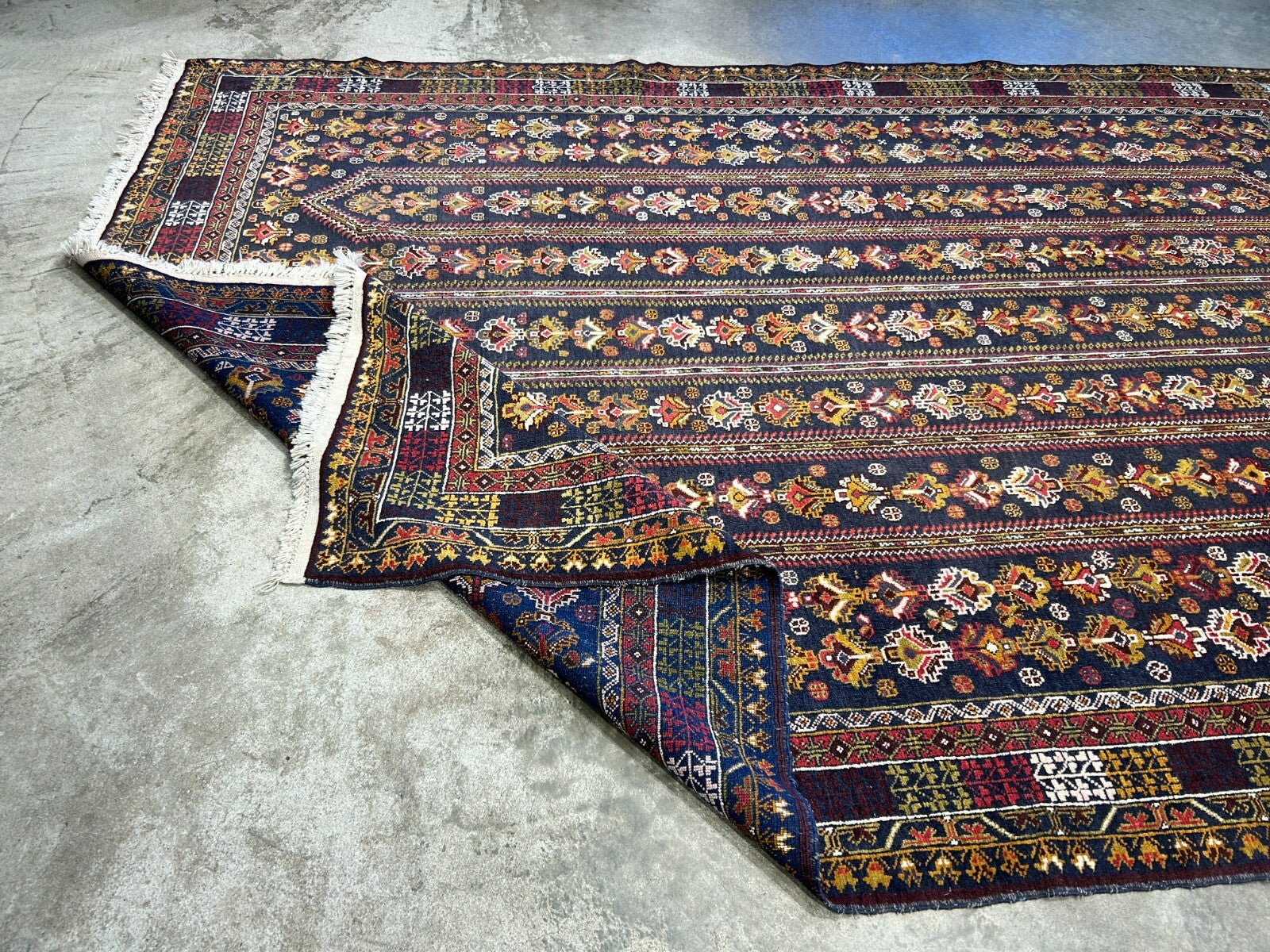 6'5"x8'9" Hand-Knotted 100% Wool Pile Balouchi Carpet - Area Rug
