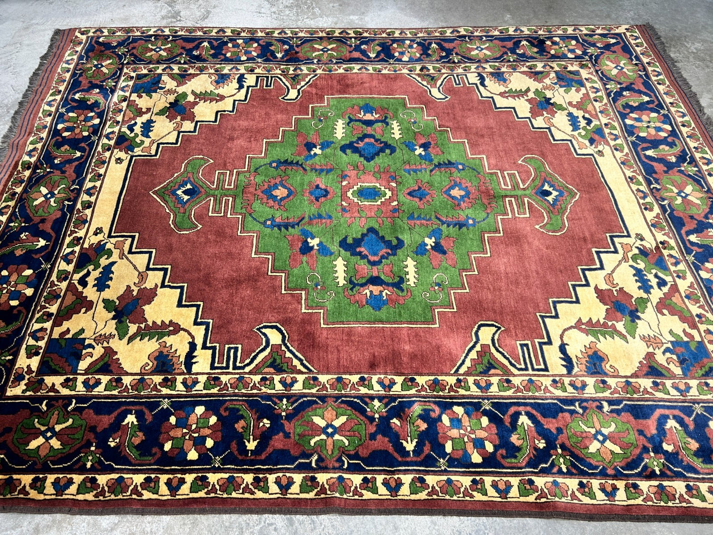6'6"x 8'3" Hand-Knotted 100% Lamb Wool Carpet - Afghan Area Rug