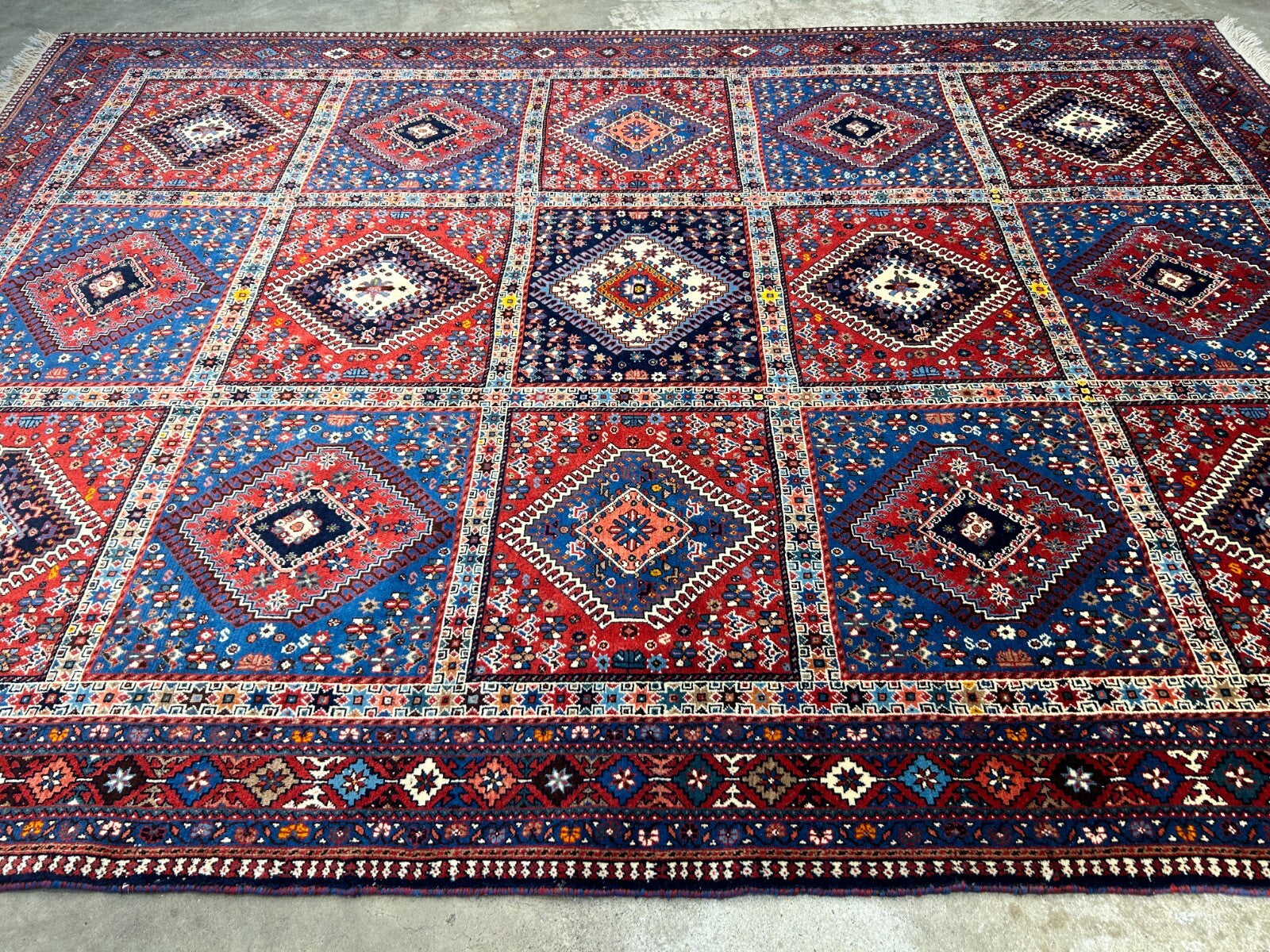 7'x9'7" Hand-Knotted 100% Wool Pile Yalame Carpet - Area Rug
