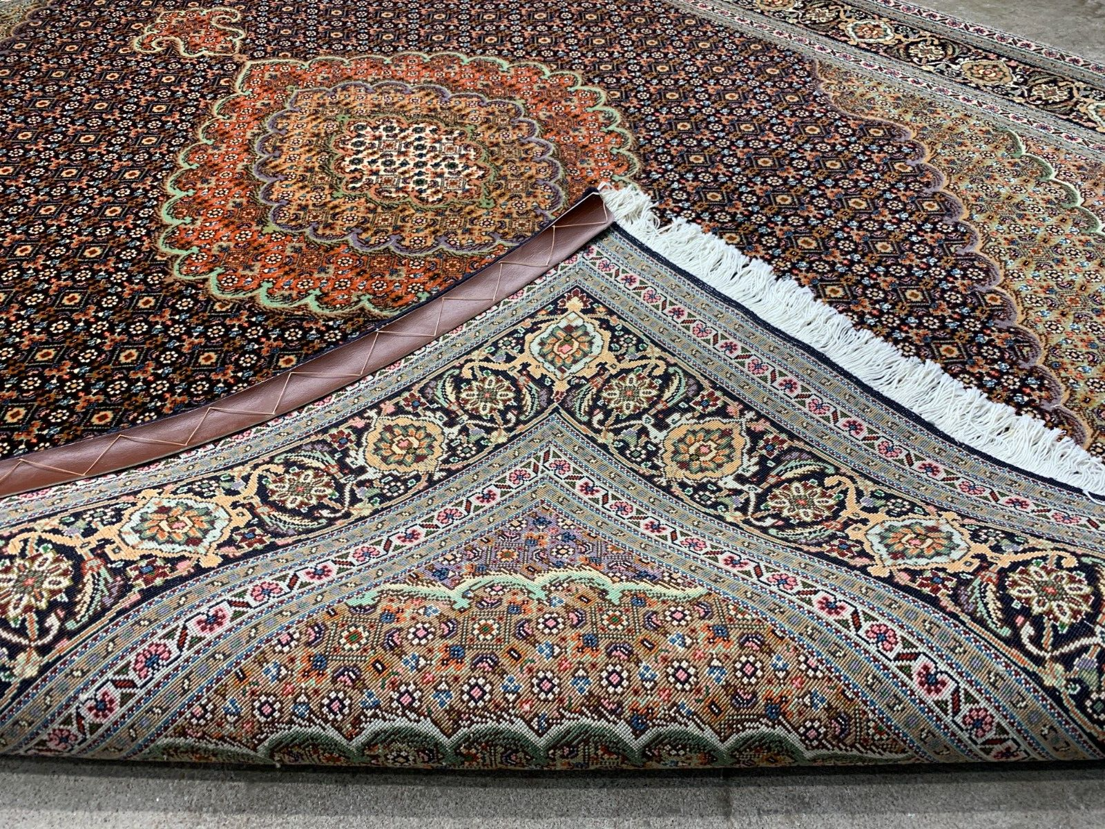 5'x6'10" Fine Hand-Knotted Wool & Silk Blend Tabrize Mahi Carpet - Area Rug