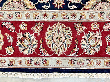 9' x 12' Hand-Knotted 100% Wool Carpet - Indian Agra Area Rug