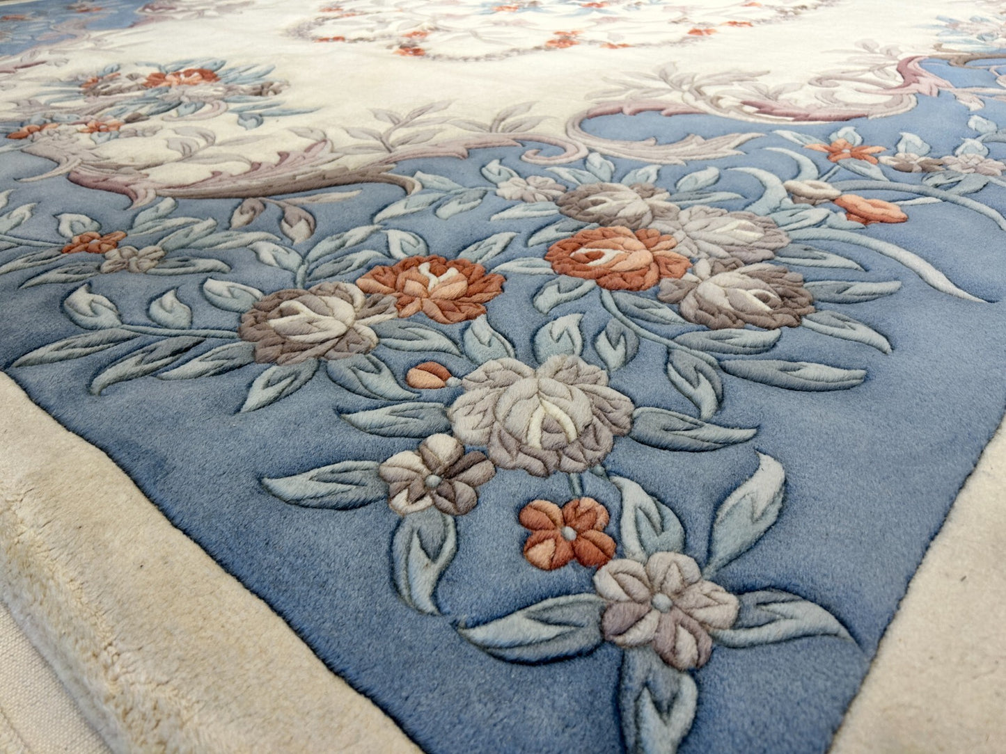 8'2" x 11'2" Hand-Knotted 100% Wool Carpet - Chinese Aubusson Area Rug