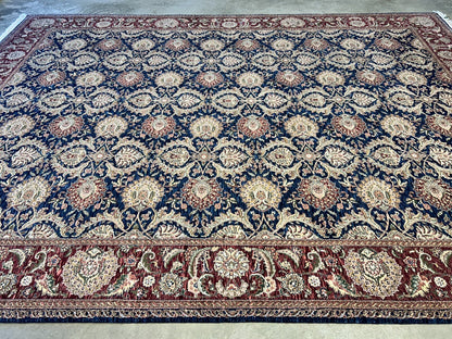 9'x12'2" Hand-Knotted 100% Wool Pile Oriental Rug