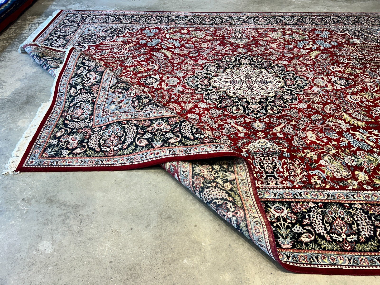 9'1"x12'4" Hand-Knotted 100% Wool Pile Oriental Rug