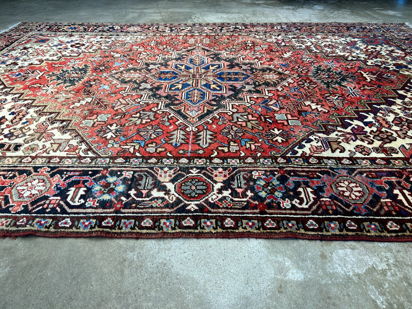 6'7"x9'7" Hand-Knotted 100% Lamb Wool Herize Carpet - Area Rug