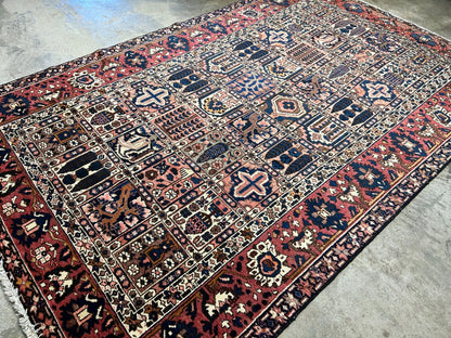 6'5"x9'8" Hand-Knotted 100% Lamb Wool Bakhtiarie Carpet - Area Rug