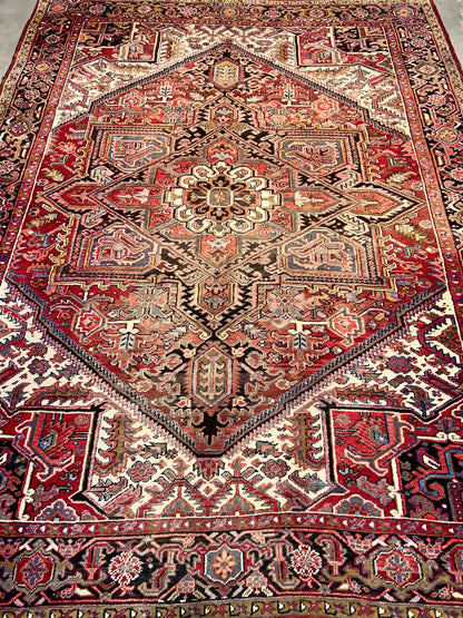 9'x11'9" Hand-Knotted 100% Wool Pile Herize Rug