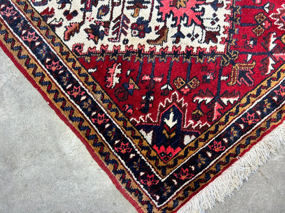 3'1"x5' Hand-Knotted 100% Wool Pile Herize Rug