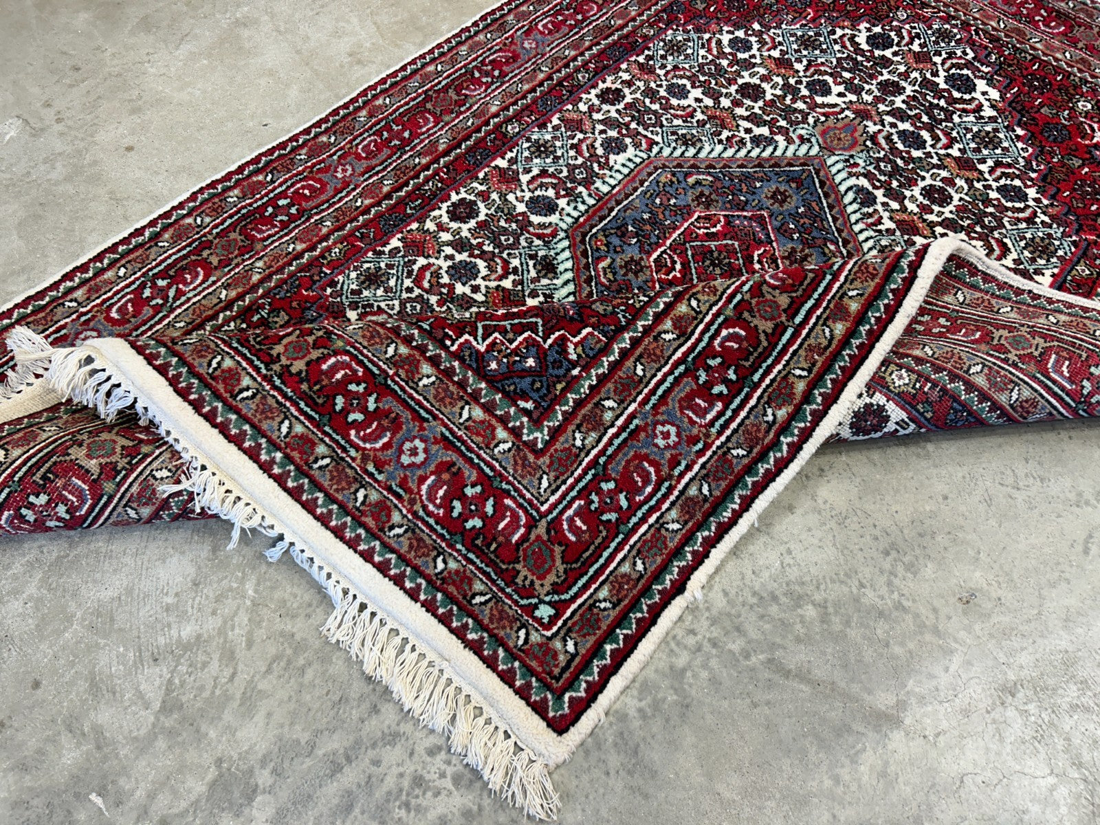 3'10"x5'10" Hand-Knotted 100% Wool Pile Indobijar Area Rug - Carpet