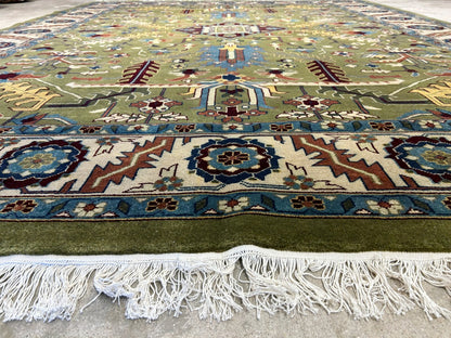 8'10"x11'8" Hand-Knotted 100% Wool Pile Oriental Rug