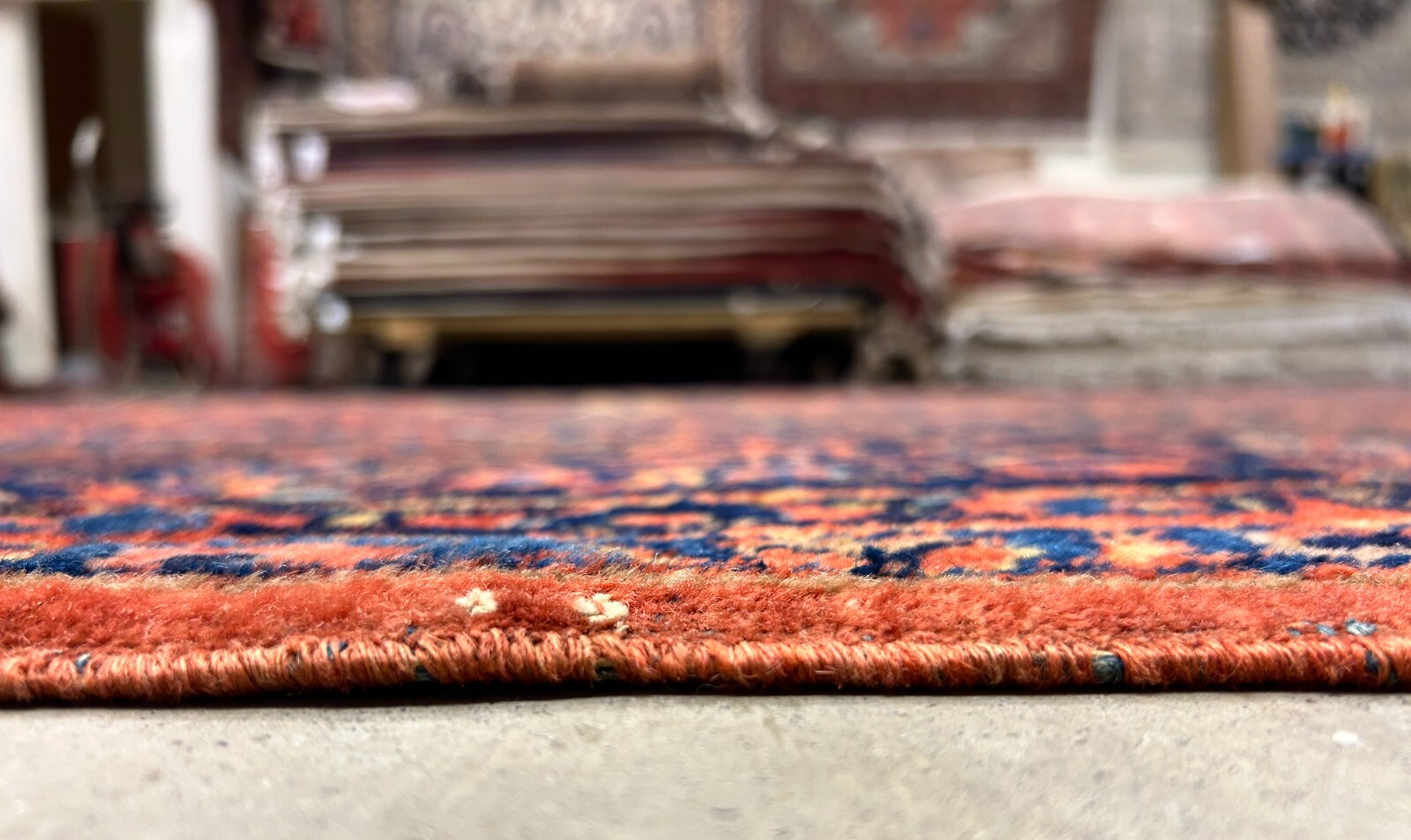 9'3"x12'7" Antique Fine Lamb Wool Sarouke Rug Hand-knotted Carpet