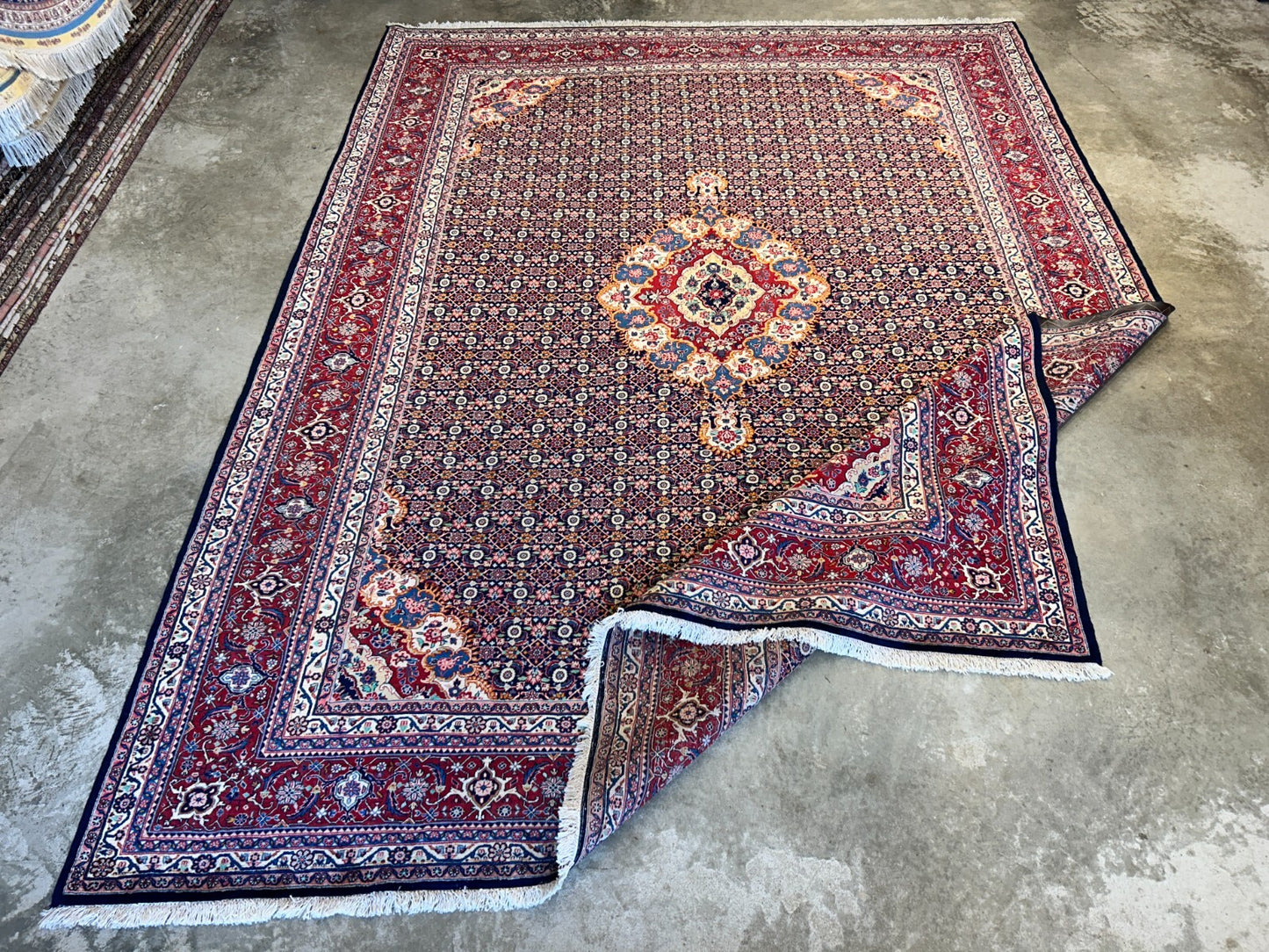 8'11"x11'8" Hand-Knotted 100% Wool Pile Bidjar Rug