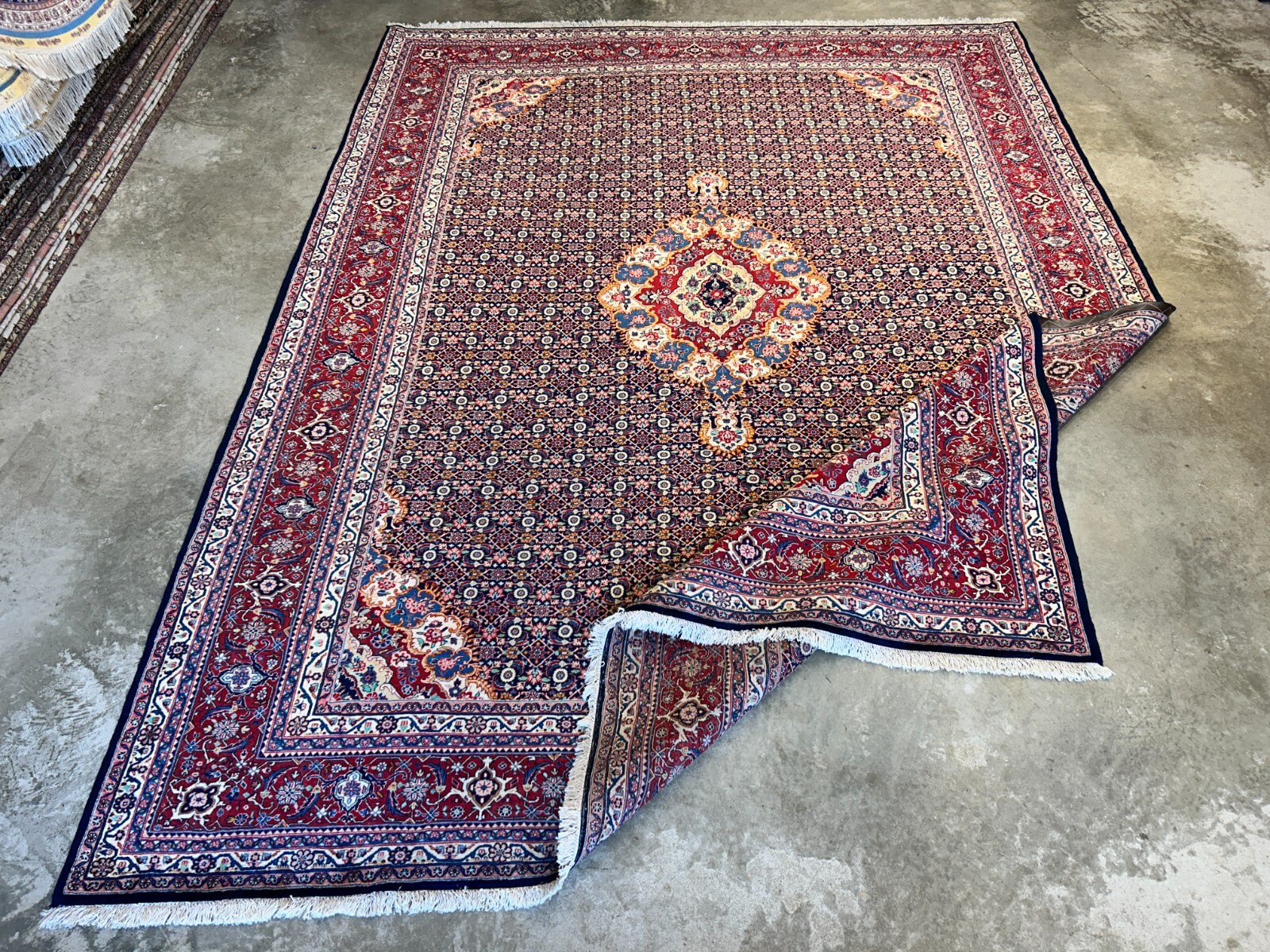 8'11"x11'8" Hand-Knotted 100% Wool Pile Bidjar Rug