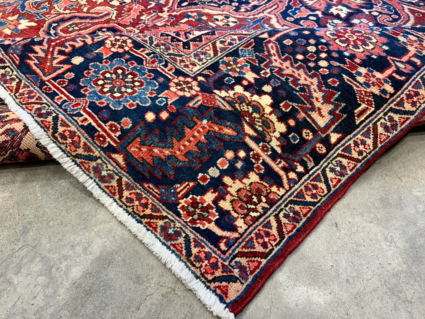 8'5"x11'9" Hand-Knotted 100% Wool Pile Herize Rug