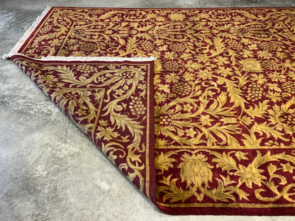 8'x10' Hand-Knotted 100% Wool Pile All-Over Area Rug - Carpet