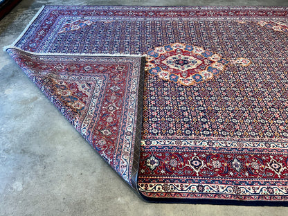 8'11"x11'8" Hand-Knotted 100% Wool Pile Bidjar Rug