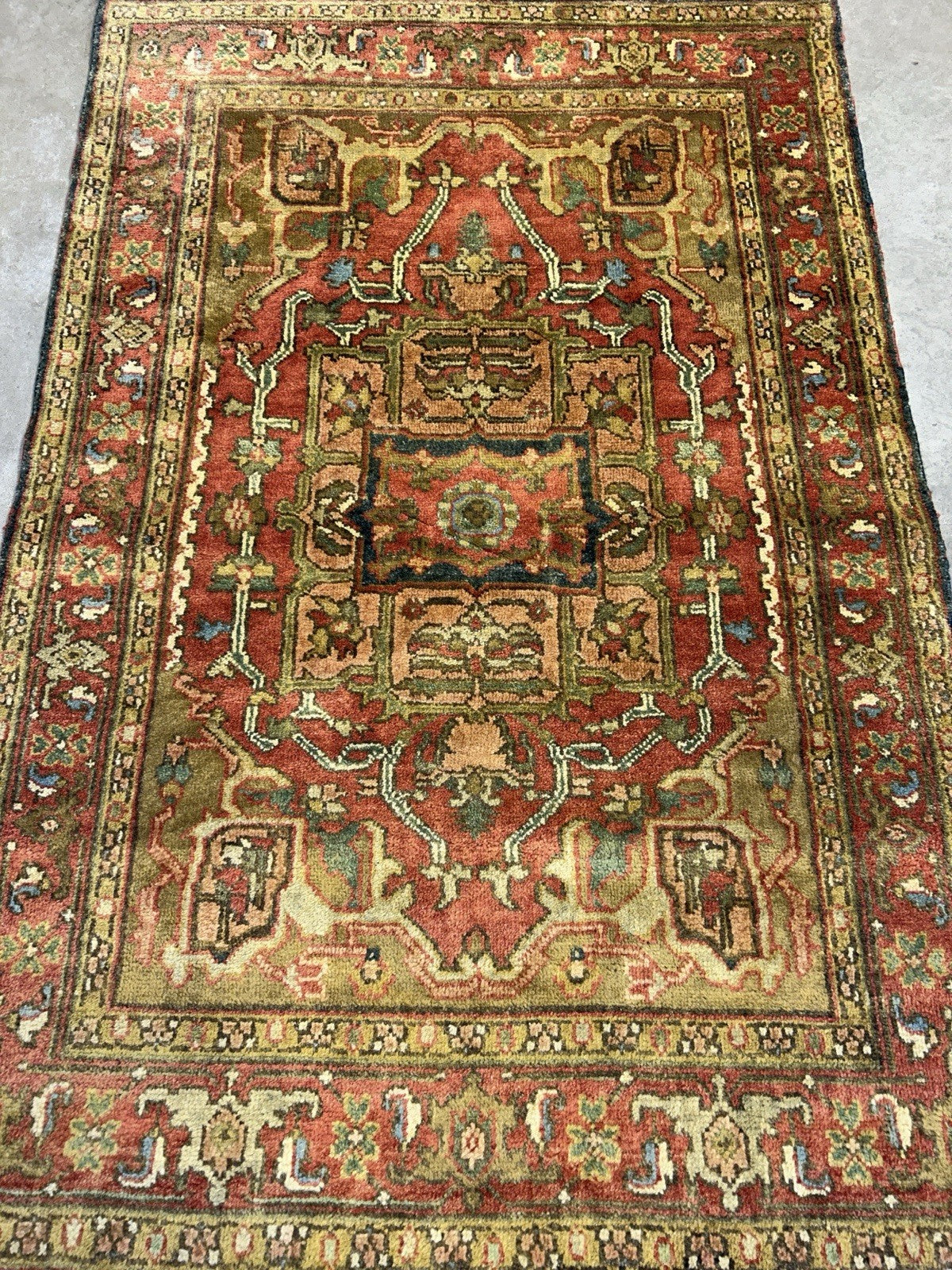 4’1”x6’1” Hand-Knotted 100% Wool Indoserapi Area Rug - Carpet
