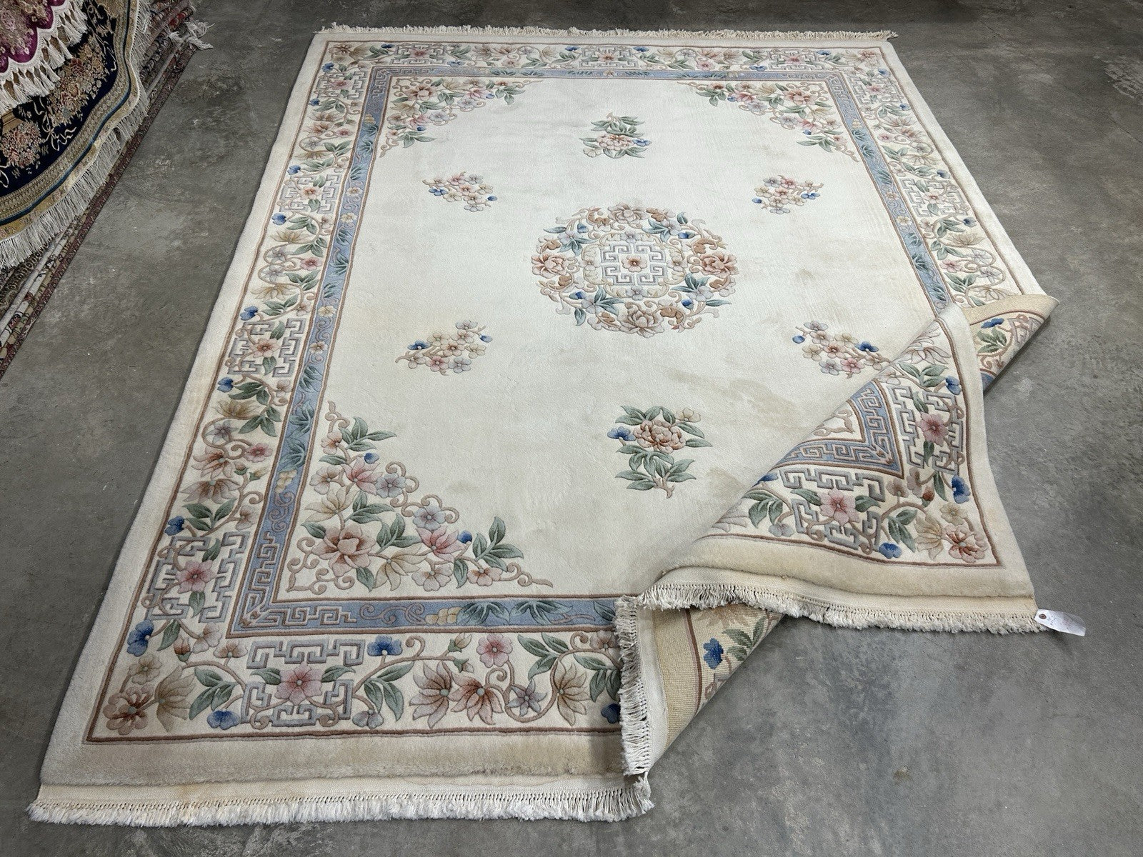 7’10”x10’1” Hand-Knotted 100% Wool Pile Oriental Area Rug - Carpet