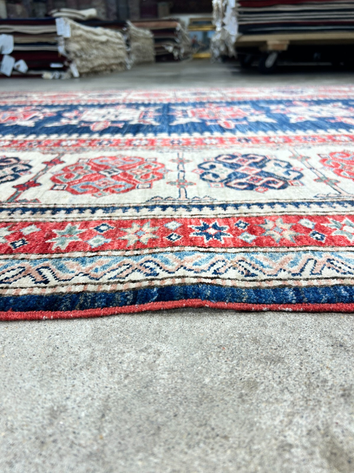 5'9"x8' Hand-Knotted 100% Wool Carpet - Kazak Area Rug