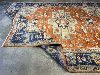 9'x12' Hand-Knotted 100%  Wool Pile IndoSerapi Rug